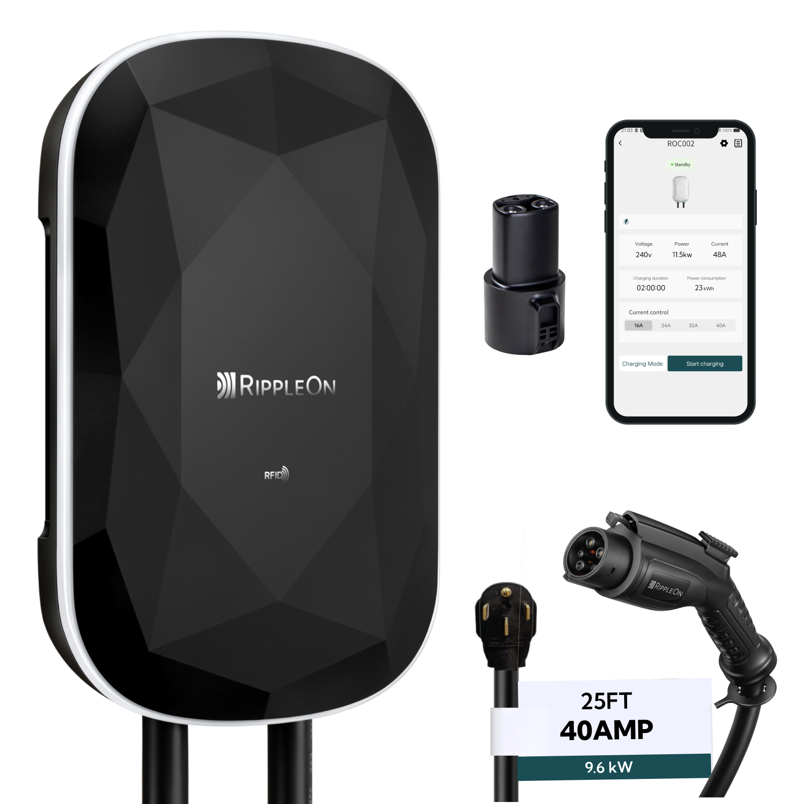 #color_Black_plug-in_Tesla (with adapter)