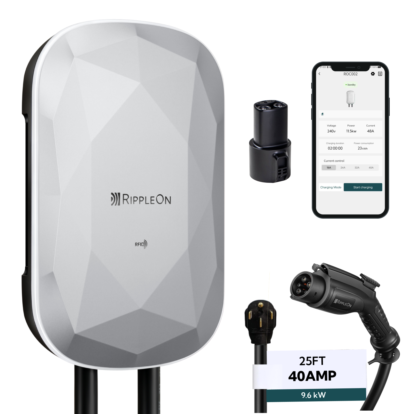 #color_Black_plug-in_Tesla (with adapter)