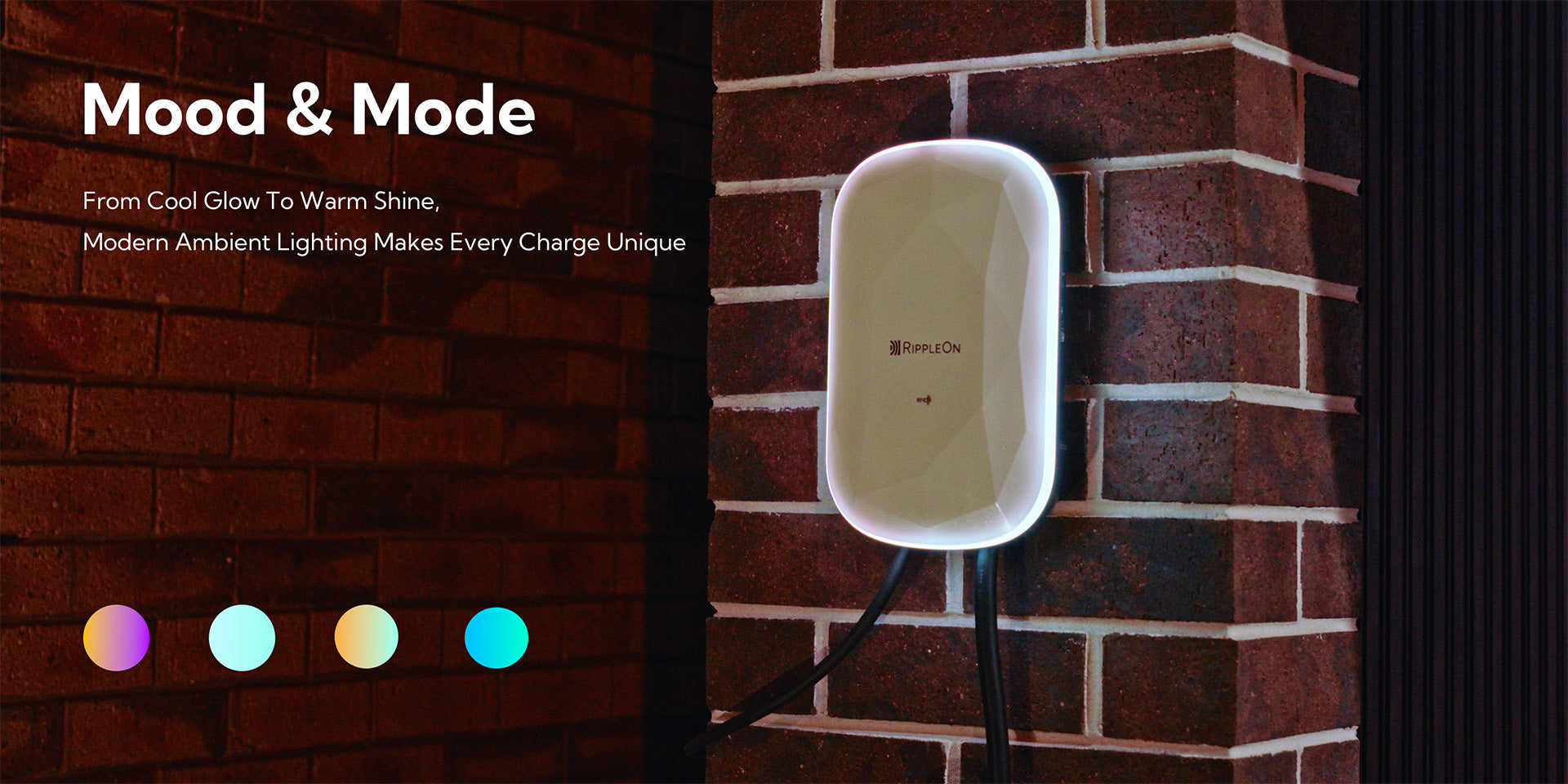 RIPPLEON Level 2 EV Charger w/Tesla Adapter 9.6KW J1772 Nema 14-50 Plug for Home - 40Amp Smart WiFi Wall Charger Station, 25Ft Cable 240V Electric Vehicle Charger,ETL,FCC,Energy Star Certified White